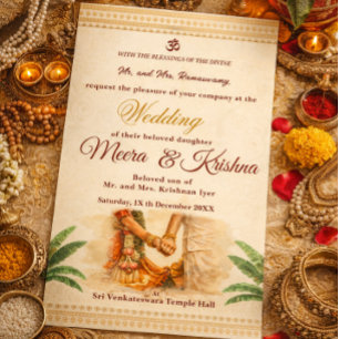 Invitation de mariage indien