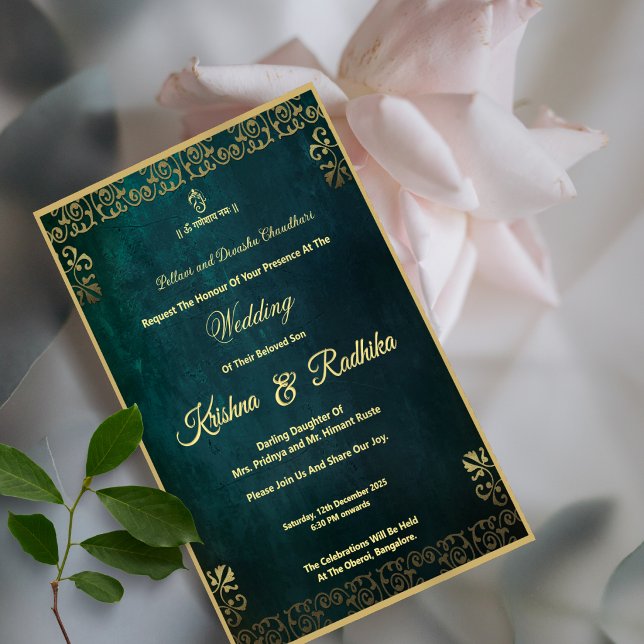 Invitation de mariage indien (Créateur téléchargé)