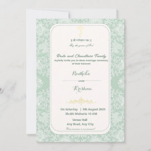 Invitation de mariage indien Ganesha hindou
