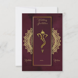 Invitation de mariage indien hindou Ganesha