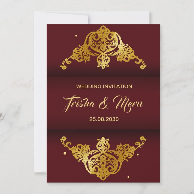 Invitation de mariage indien Mandala ethnique (Devant)