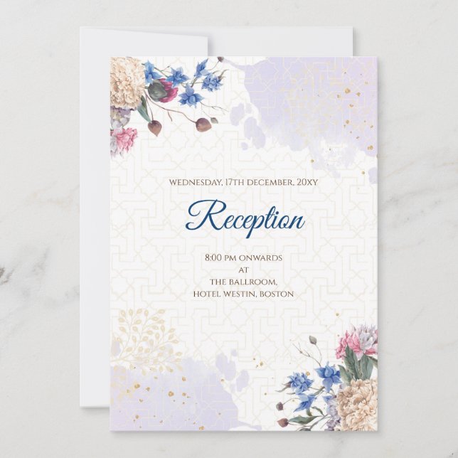 Invitation de mariage indien numérique Mariage hin (Devant)