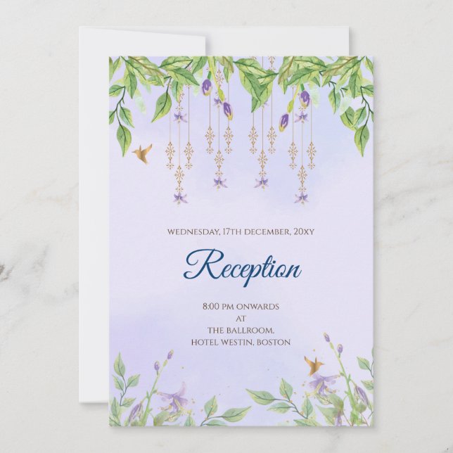 Invitation de mariage indien numérique Mariage hin (Devant)