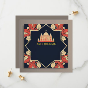 Invitation de mariage indien pour sauver la date