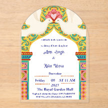 Invitation de mariage indien royal | Traditionnel