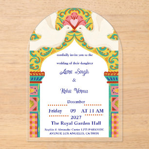 Invitation de mariage indien royal Traditionnel