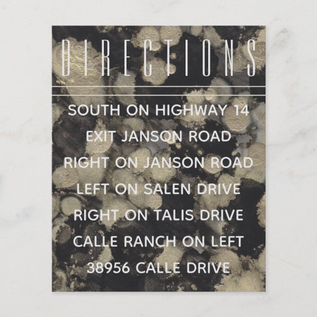 Invitation de mariage Insérer les nuances d'or N N (Devant)