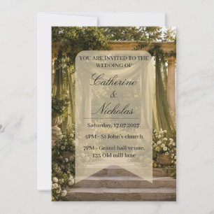 Invitation de mariage inspirée du jardin