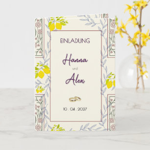 Invitation de mariage intemporelle Botanical + cit