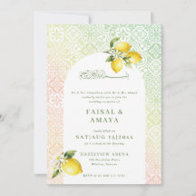 Invitation de mariage islamique à motif de carreau