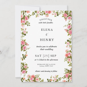 Invitation de mariage Jardin Secret Fleur de Champ