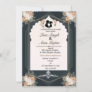 Invitation de mariage Joie d'amour