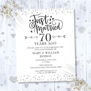 Invitation de mariage juste budgétaire 70e anniver