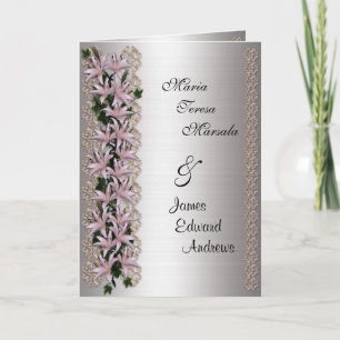 Invitation de mariage lis asiatiques