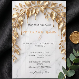 Invitation de mariage Luxueuse Arc de Eucalyptus a