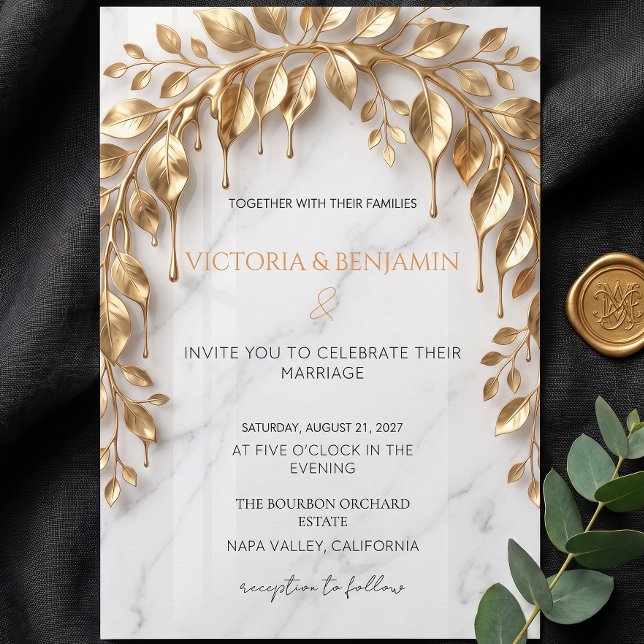 Invitation de mariage Luxueuse Arc de Eucalyptus a (Créateur téléchargé)