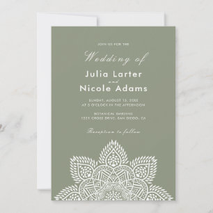 Invitation de mariage Luxueuse Métallisée Pailleté