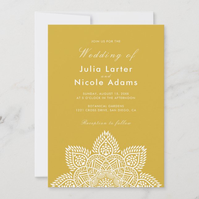 Invitation de mariage métallique géométrique scint (Devant)