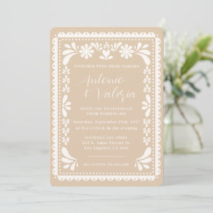 Invitation de mariage mexicaine Papel Picado Hacie