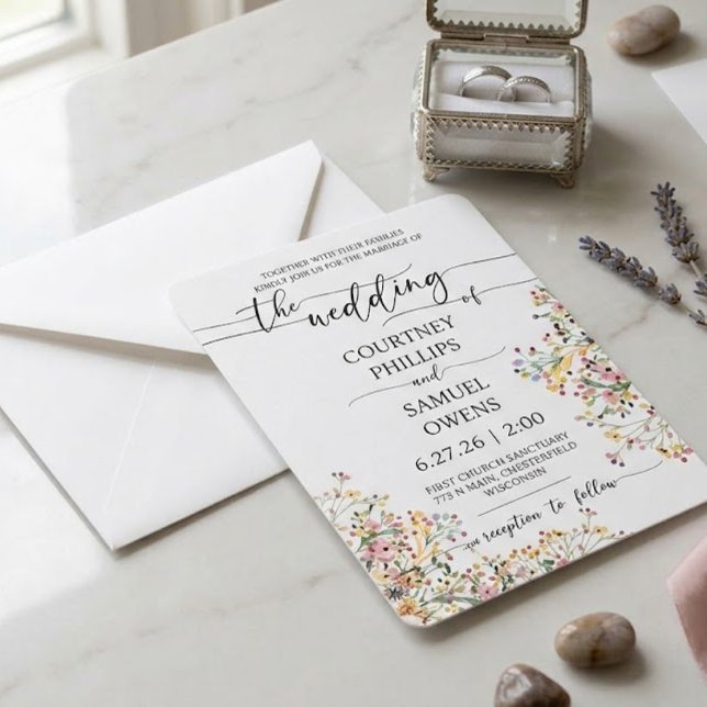 Invitation de mariage minimal élégant (Créateur téléchargé)