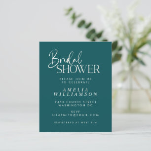 Invitation de mariage minimal émeraude script