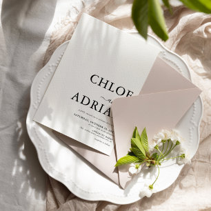 Invitation de mariage minimal simple