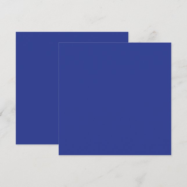 Invitation de mariage minimale en bleu profond (Devant / Derrière)