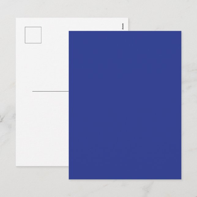 Invitation de mariage minimale en bleu profond (Devant / Derrière)