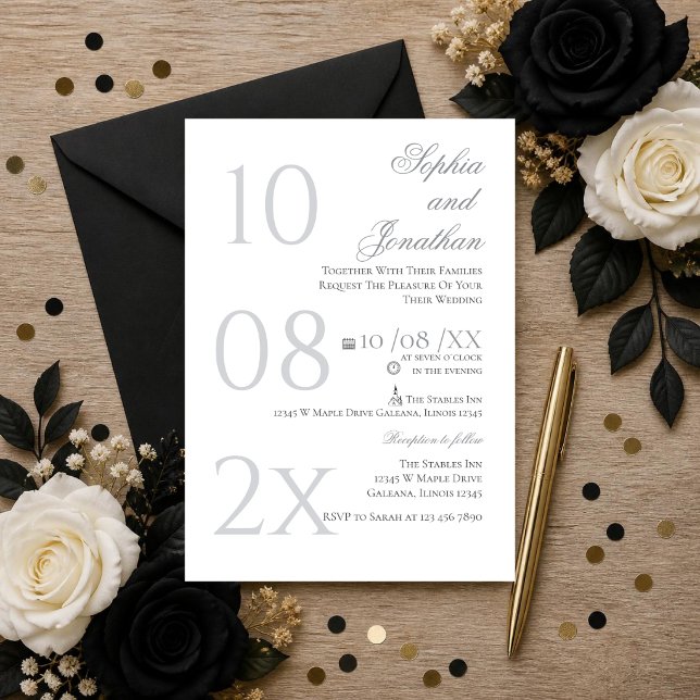 Invitation de mariage minimaliste (Créateur téléchargé)