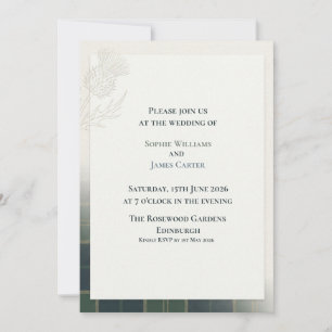 Invitation de mariage Minimaliste à l'illustration