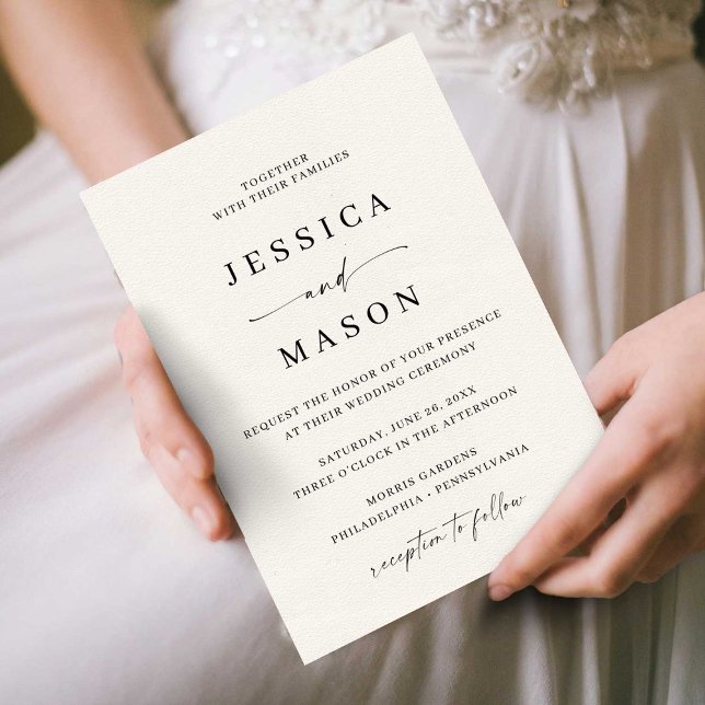 Invitation de mariage minimaliste élégance classiq (Créateur téléchargé)