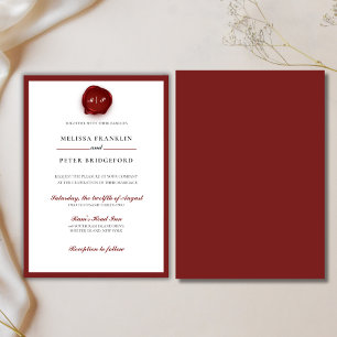 Invitation de mariage minimaliste en Bourgogne