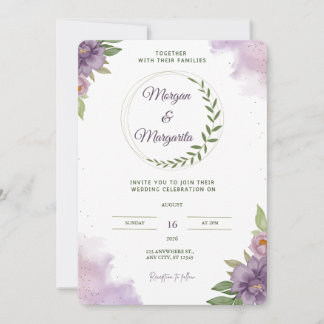 Invitation de mariage minimaliste et élégante