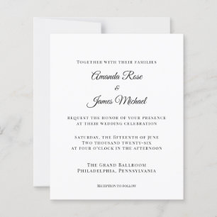 invitation de mariage minimaliste moderne