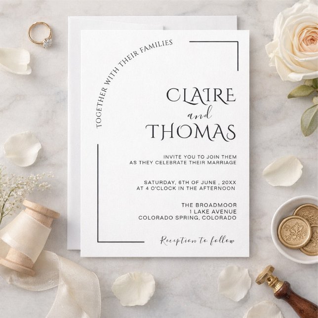 Invitation de mariage minimaliste moderne  (Créateur téléchargé)