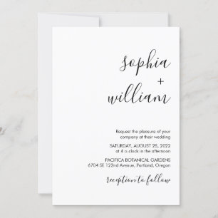 Invitation de mariage minimaliste moderne