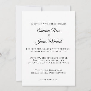 invitation de mariage minimaliste moderne