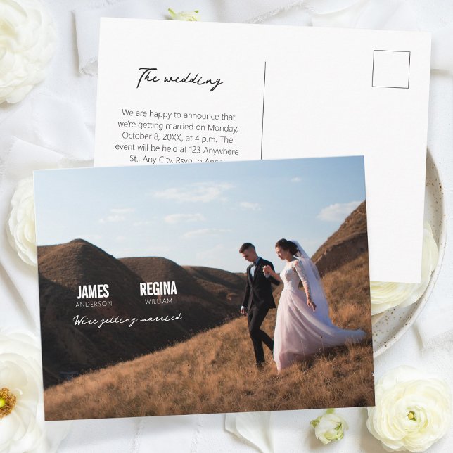 Invitation de mariage minimaliste moderne simple (Créateur téléchargé)