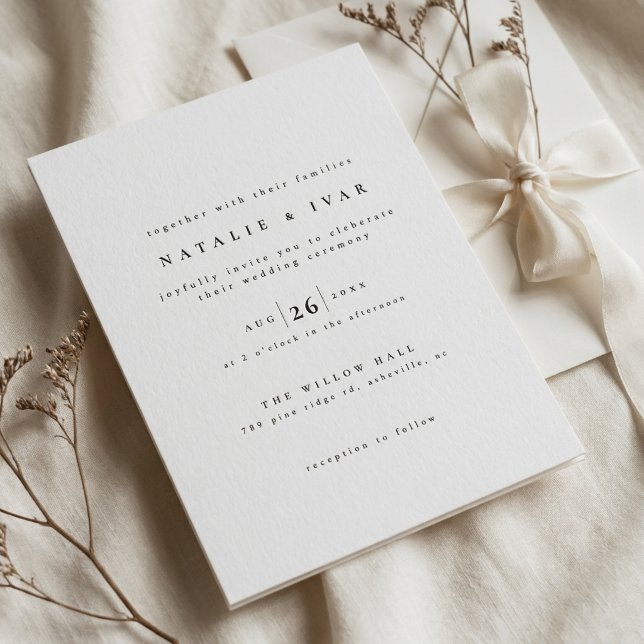Invitation de mariage minimaliste moderne simple (Créateur téléchargé)