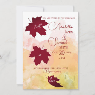 Invitation de mariage minimaliste rouge pour tombe