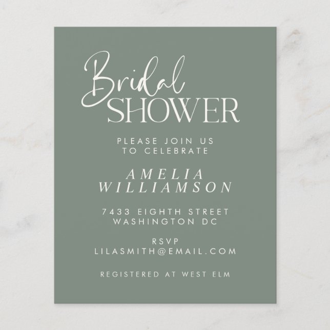Invitation de mariage minimaliste script budgetair (Devant)
