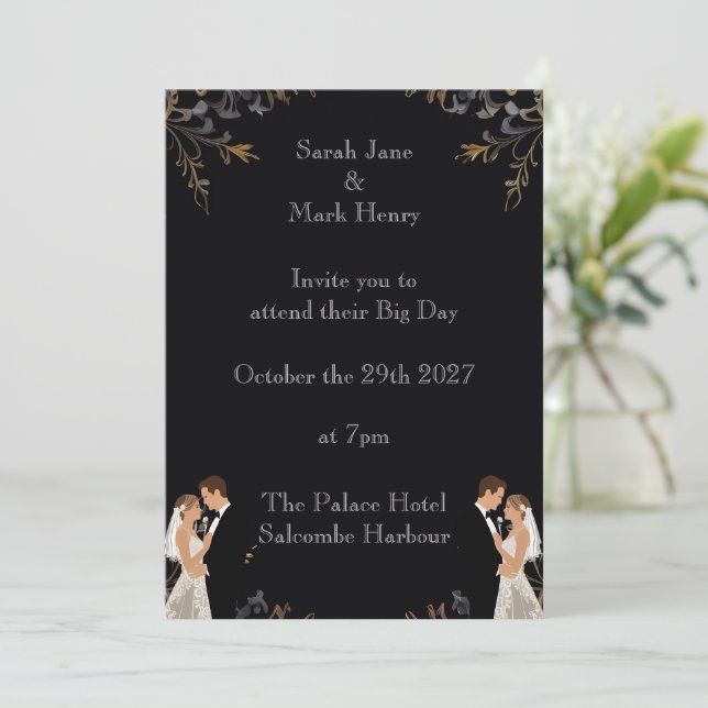 Invitation de mariage mise en page que vous pouvez (Debout devant)