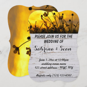 Invitation de mariage mixte demi-et demi-conceptio