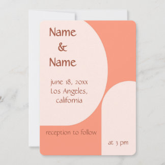 Invitation de mariage moderne