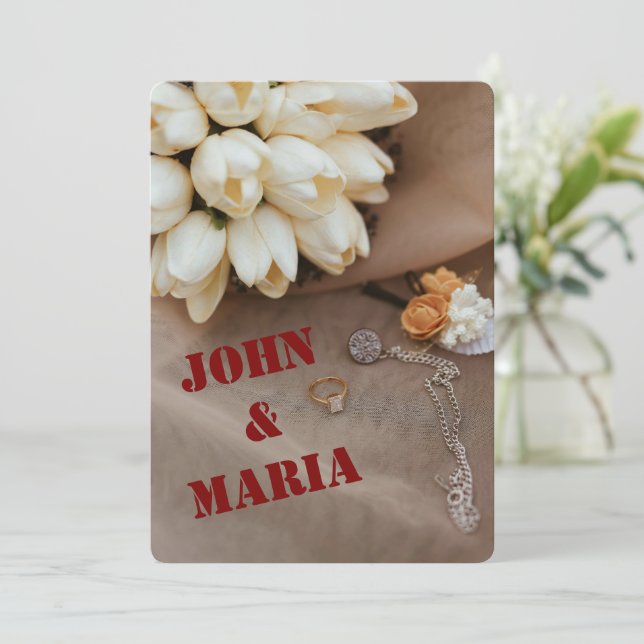Invitation de mariage moderne | Conception modifia (Debout devant)