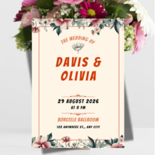 Invitation de mariage moderne et audacieuse - Élég