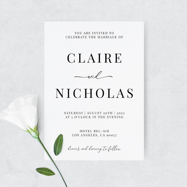 Invitation de mariage moderne et élégant (Créateur téléchargé)