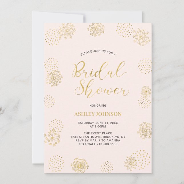 Invitation de mariage moderne et élégante avec mot (Devant)