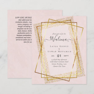 Invitation de mariage musulmane de Walima à cadre