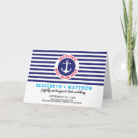 Invitation de mariage nautique